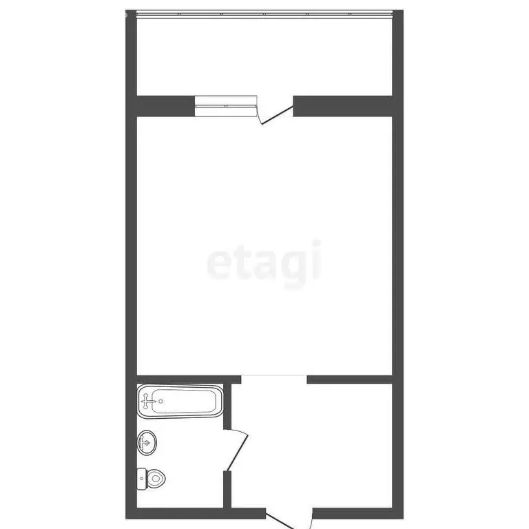 Квартира-студия: Тюмень, Олимпийская улица, 22 (17.5 м) - Фото 1