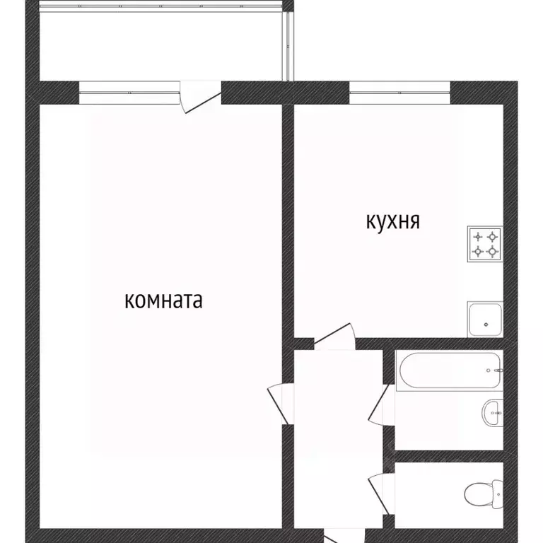 1-к кв. Белгородская область, Белгород Салют мкр, ул. Дегтярева, 2 ... - Фото 2