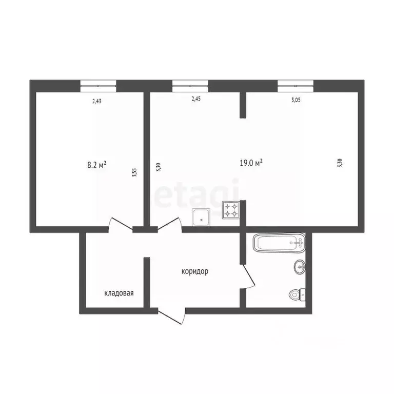 1-к кв. Камчатский край, Петропавловск-Камчатский Орбитальный проезд, ... - Фото 2