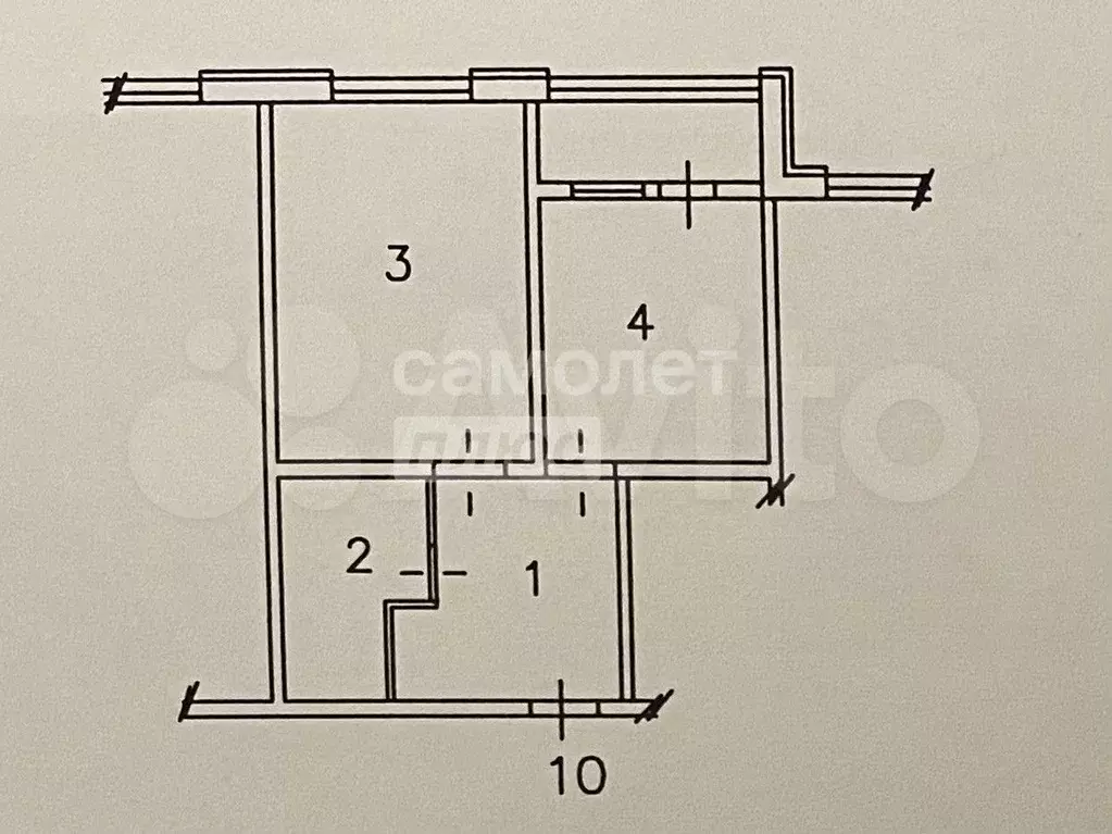 1-к. квартира, 35 м, 2/2 эт. - Фото 0