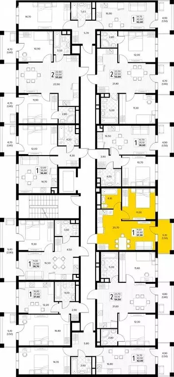 1-комнатная квартира: Сукко, жилой комплекс Кипарис (37.3 м) - Фото 1