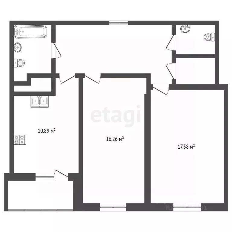 2-к кв. Ростовская область, Ростов-на-Дону Тибетская ул., 1Вс3 (68.5 ... - Фото 1