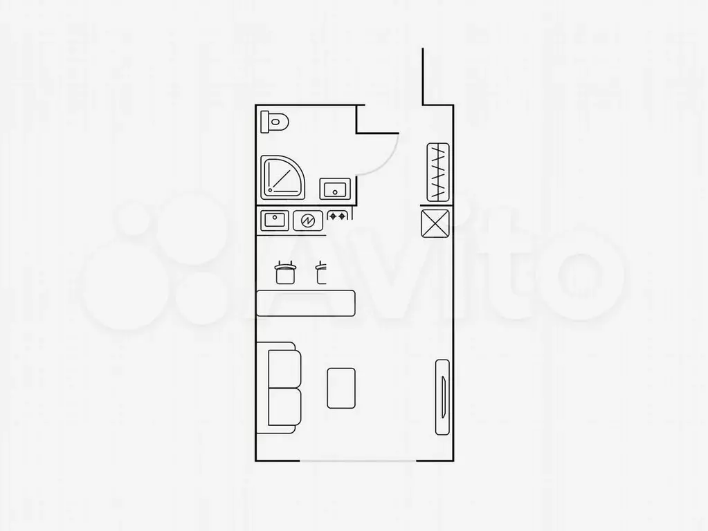 Квартира-студия, 22 м, 4/24 эт. - Фото 0
