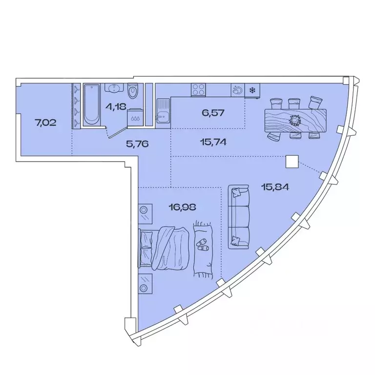 2-к кв. Иркутская область, Иркутск наб. Верхняя (72.09 м) - Фото 0