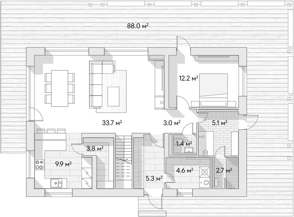 Коттедж в Ленинградская область, Всеволожский район, Лесколовское ... - Фото 2