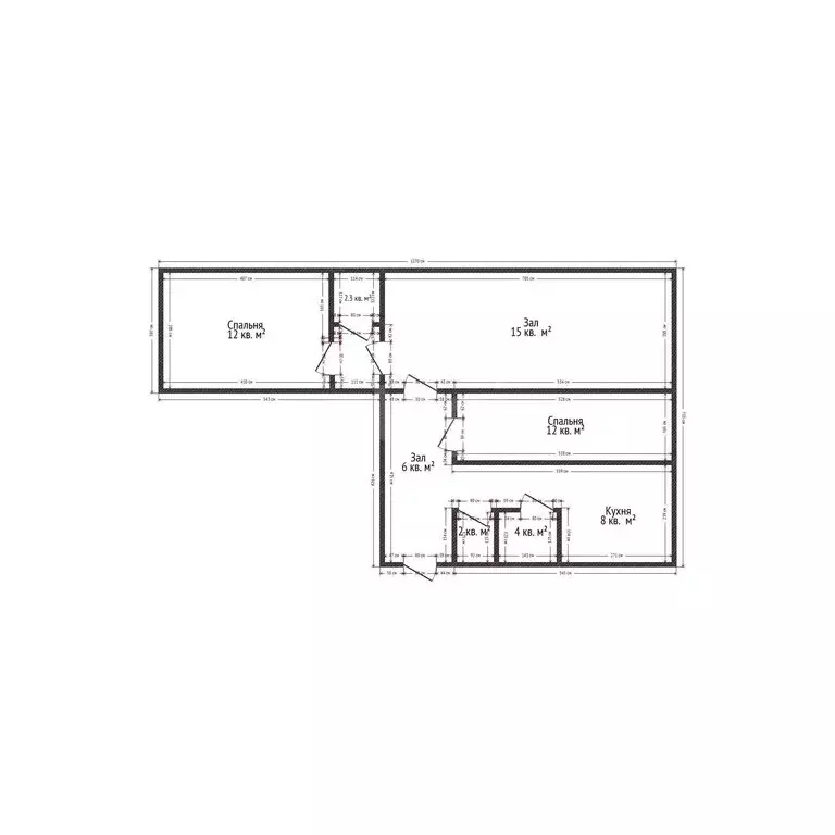 3-комнатная квартира: Махачкала, улица Ирчи Казака, 24 (61.3 м) - Фото 1