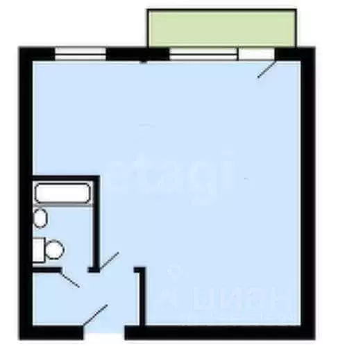 1-к кв. Иркутская область, Иркутск ул. Гоголя, 11 (32.2 м) - Фото 2