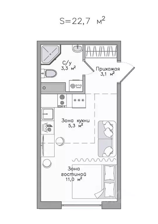 Студия Карелия, Сортавала Советская ул., 5 (22.7 м) - Фото 1