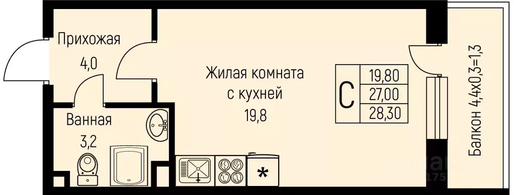Студия Краснодарский край, Краснодар пос. Березовый, пос. Прогресс, ... - Фото 0