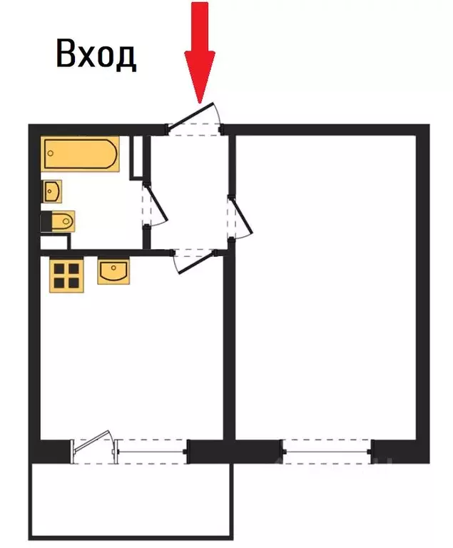 1-к кв. Санкт-Петербург Пулковское ш., 73к3 (34.3 м) - Фото 1