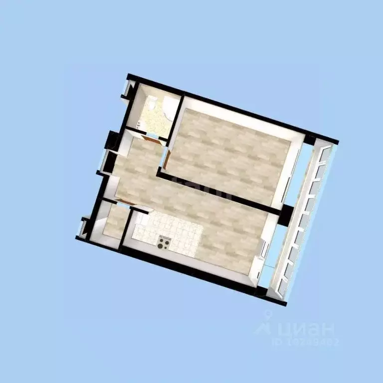 2-к кв. Башкортостан, Уфа ул. Рудольфа Нуреева, 5 (42.1 м) - Фото 2