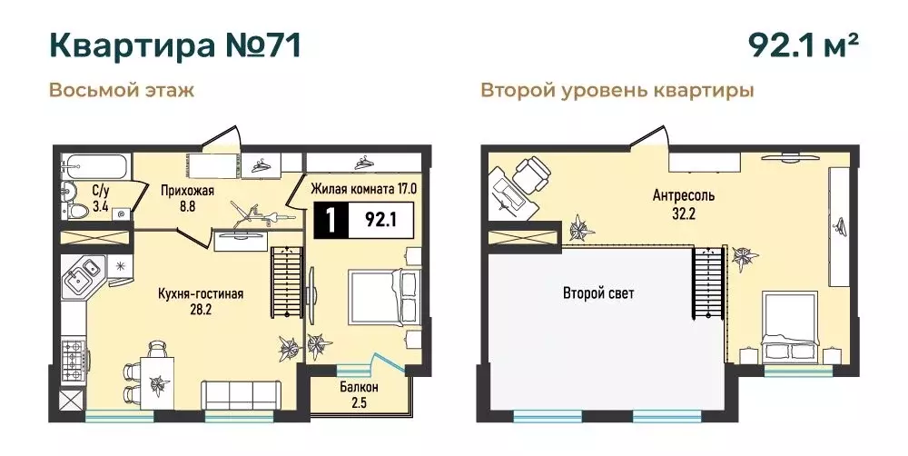 1-комнатная квартира: посёлок Иноземцево, улица Рядового Панченко, ... - Фото 0