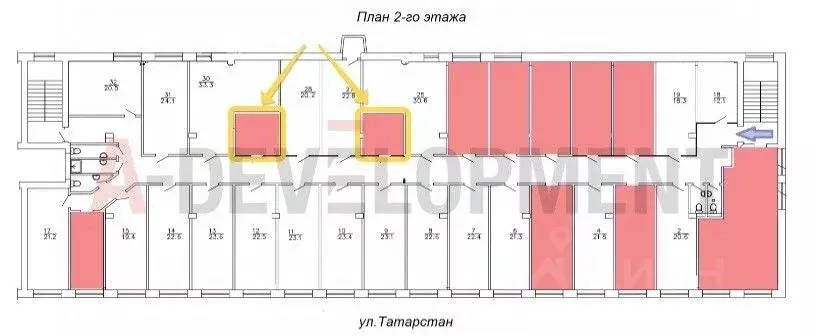 Офис в Татарстан, Казань ул. Татарстан, 20 (11 м) - Фото 1