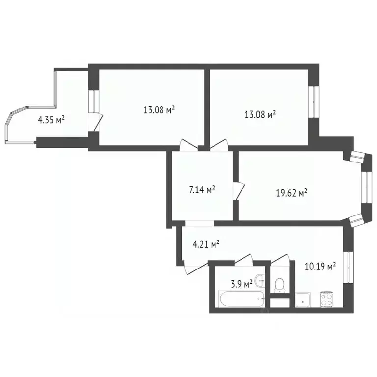 3-к кв. Московская область, Одинцово ул. Чистяковой, 18 (84.0 м) - Фото 1