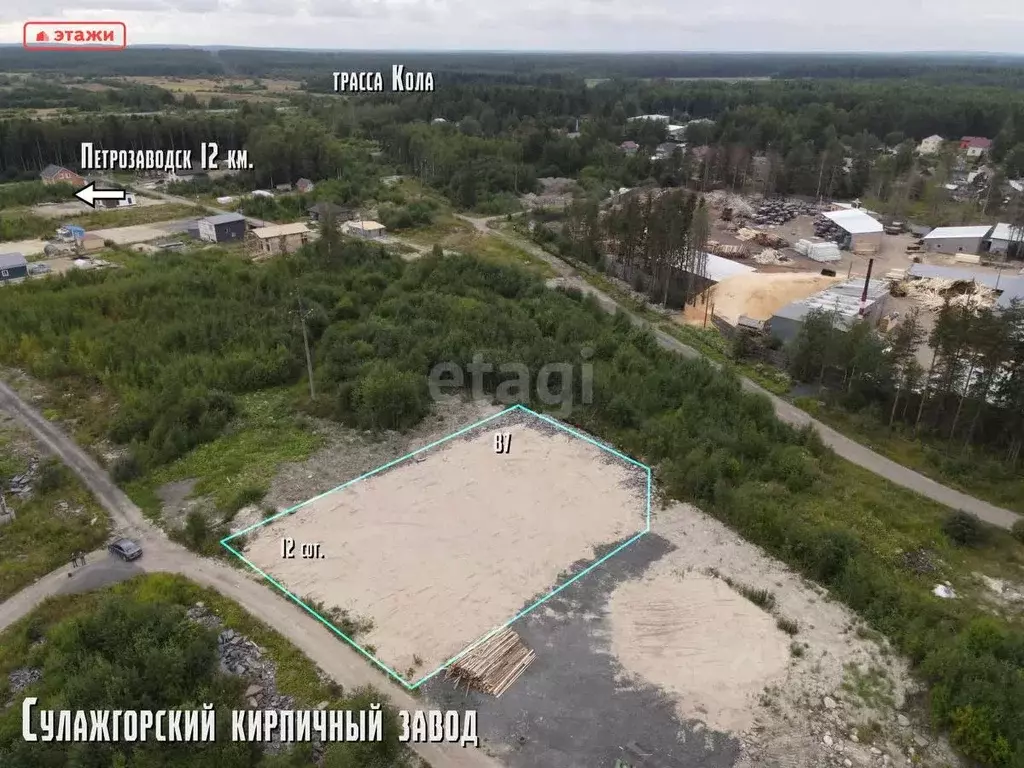 Участок в Карелия, Петрозаводск ул. Сулажгорского Кирпичного Завода ... - Фото 0