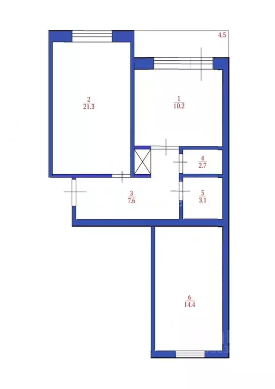 2-к кв. Кемеровская область, Кемерово бул. Строителей, 63 (63.3 м) - Фото 1
