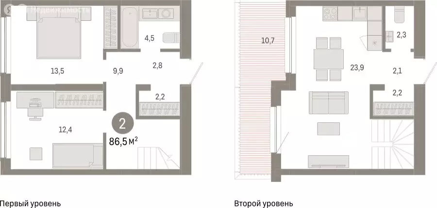 2-комнатная квартира: Новосибирск, Большевистская улица, с49 (86.54 м) - Фото 0