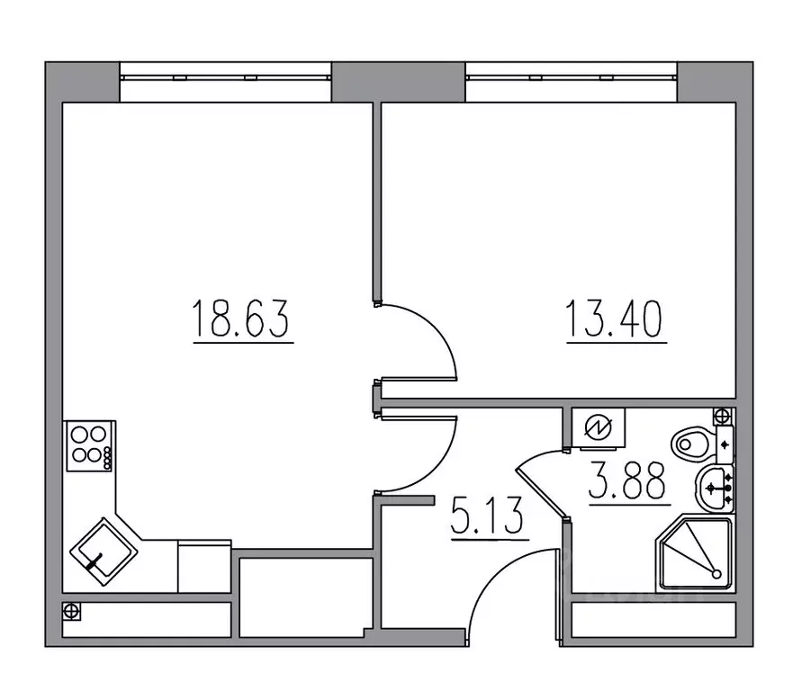 2-к кв. Московская область, Химки  (41.04 м) - Фото 1