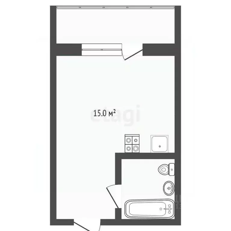 Студия Тюменская область, Тюмень Интернациональная ул., 199 (18.0 м) - Фото 2