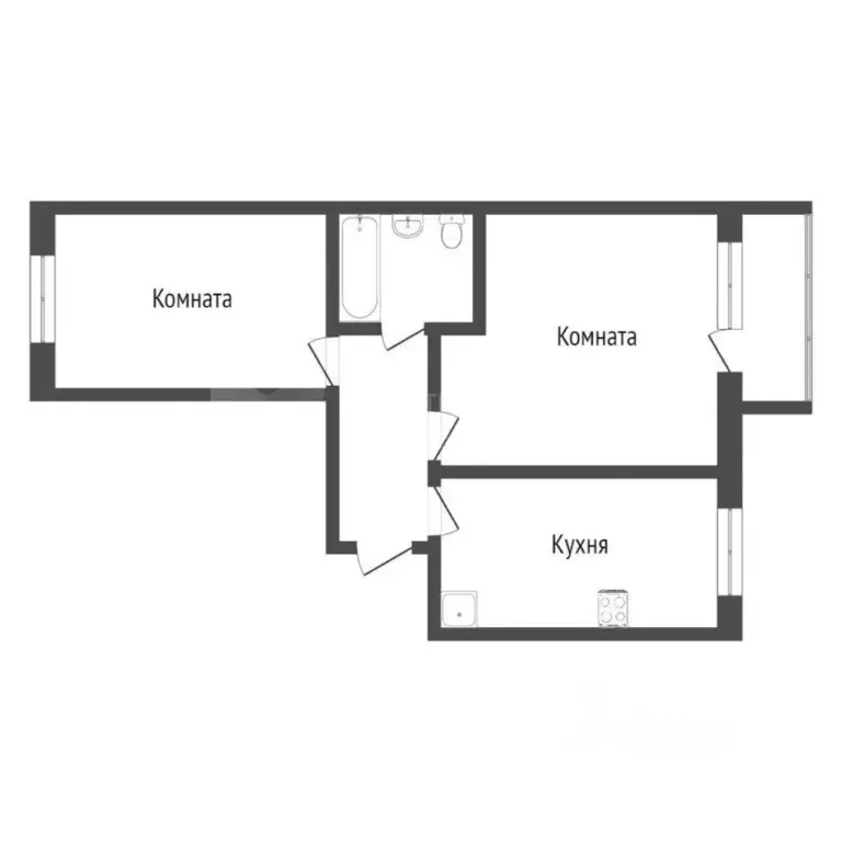 2-к кв. Тюменская область, Тюмень ул. Восстания, 19к1 (62.8 м) - Фото 1