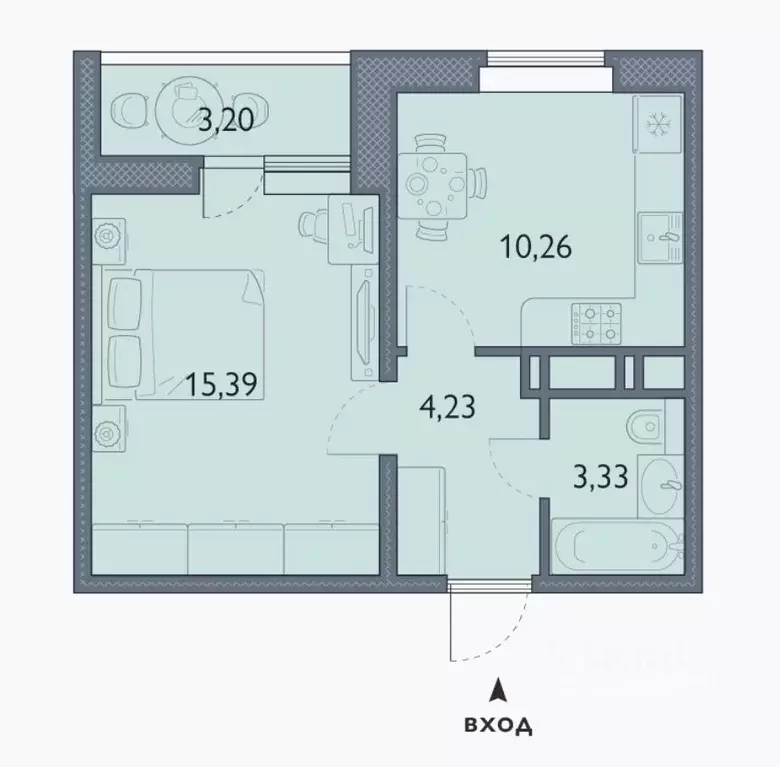 1-к кв. Брянская область, Брянск просп. Станке Димитрова, 67к7 (34.81 ... - Фото 0