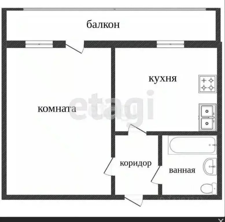 1-к кв. Свердловская область, Нижний Тагил Уральский просп., 31 (34.0 ... - Фото 1