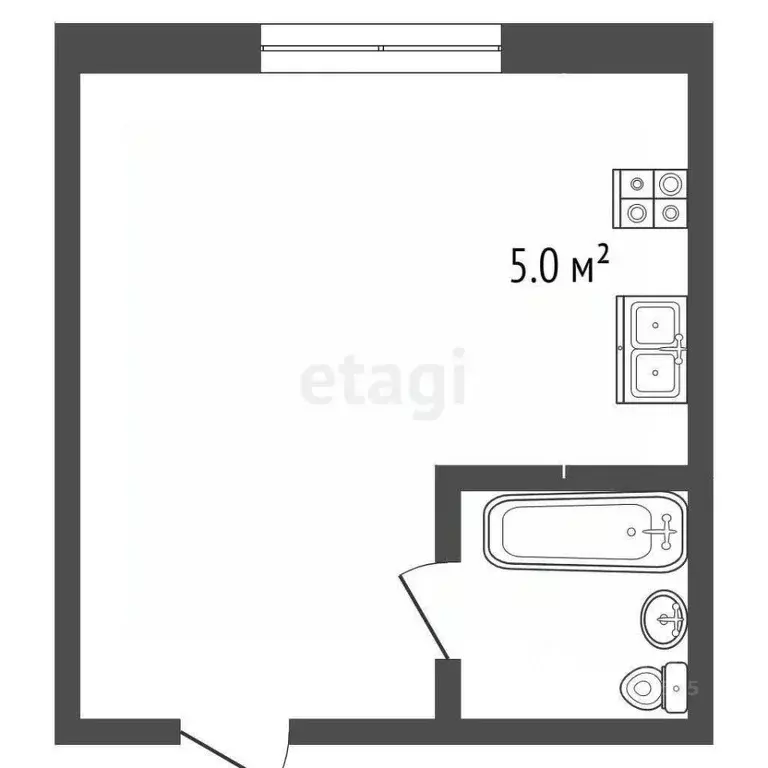 Студия Краснодарский край, Анапа ул. Адмирала Пустошкина, 16 (20.0 м) - Фото 2