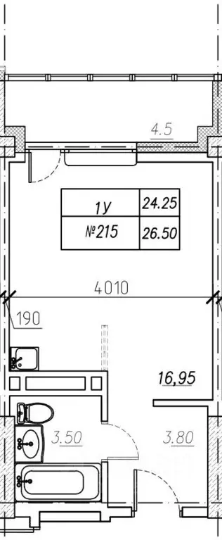 1-к кв. Приморский край, Владивосток ул. Нейбута, 135блок-ск4 (26.5 м) - Фото 1
