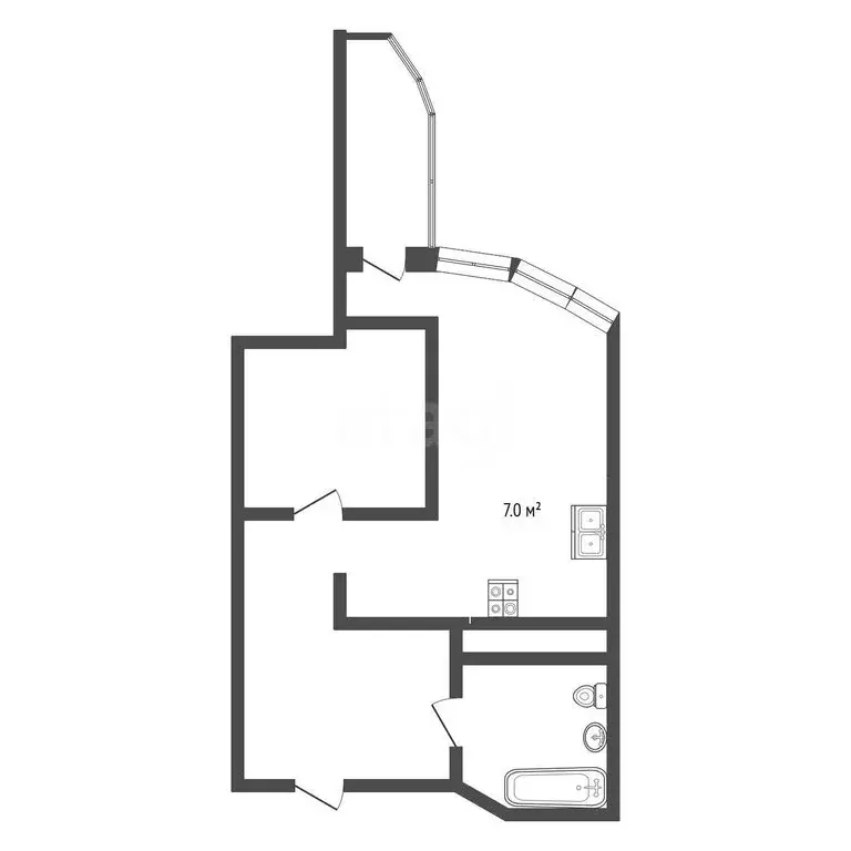 Квартира-студия: Массандра, Южнобережное шоссе, 1А (45 м) - Фото 1