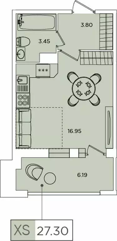 Квартира-студия: Санкт-Петербург, Планерная улица, 87к1 (27 м) - Фото 0