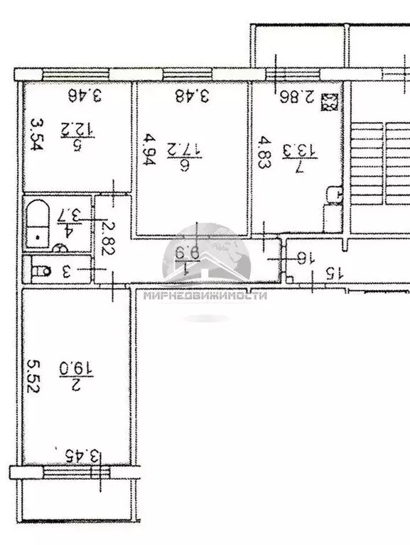 3-комнатная квартира: Великий Новгород, Державинский район, улица ... - Фото 1