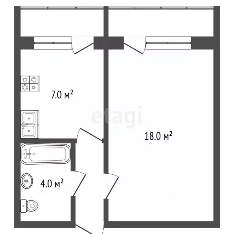 1-к кв. Крым, Ялта муниципальный округ, Массандра пгт ул. 16 Апреля ... - Фото 2