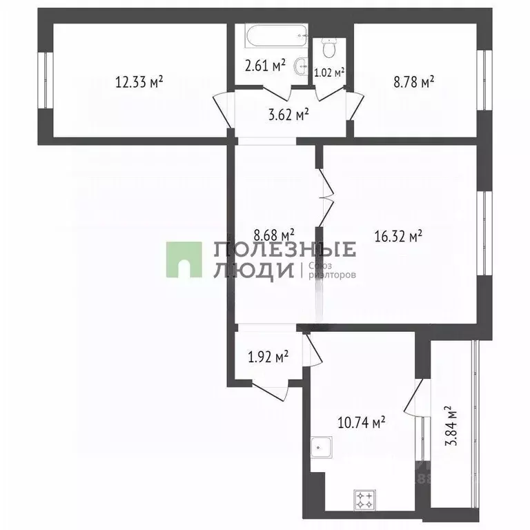 3-к кв. Красноярский край, Красноярск ул. Светлова, 38 (65.6 м) - Фото 1