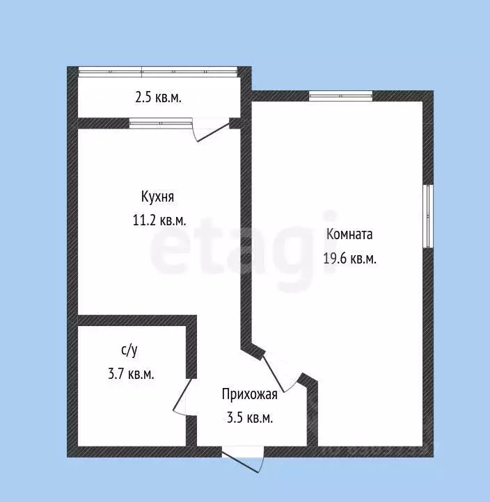 1-к кв. Краснодарский край, Горячий Ключ Рябиновая ул., 2Бк1 (38.0 м) - Фото 1