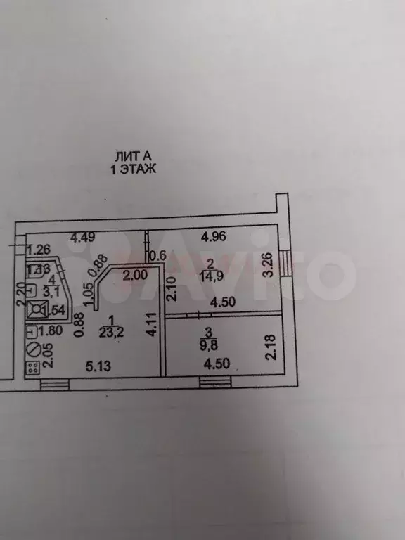 2-к. квартира, 51 м, 1/5 эт. - Фото 0