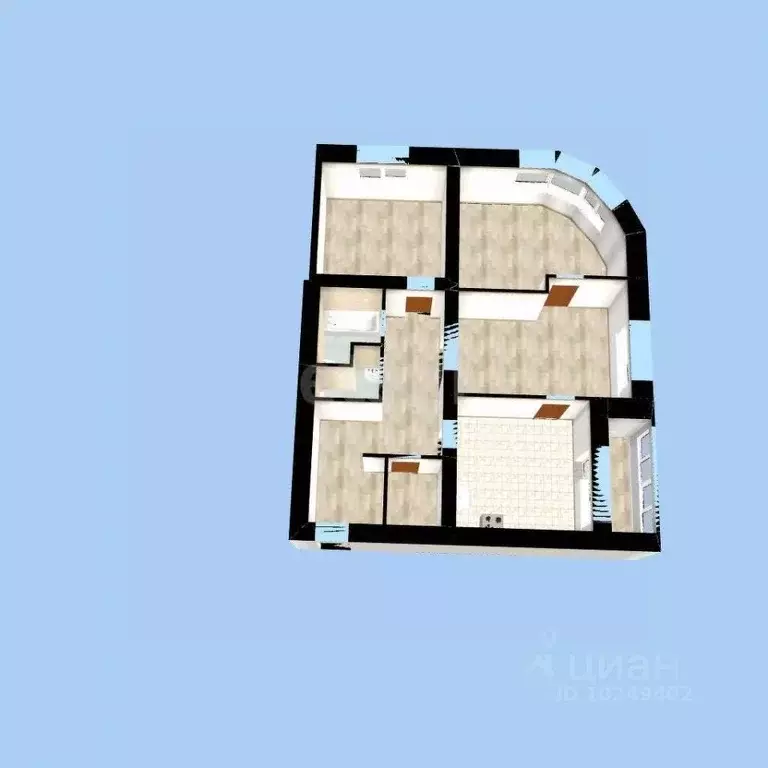 3-к кв. Башкортостан, Уфа ул. Гоголя, 78 (94.0 м) - Фото 1