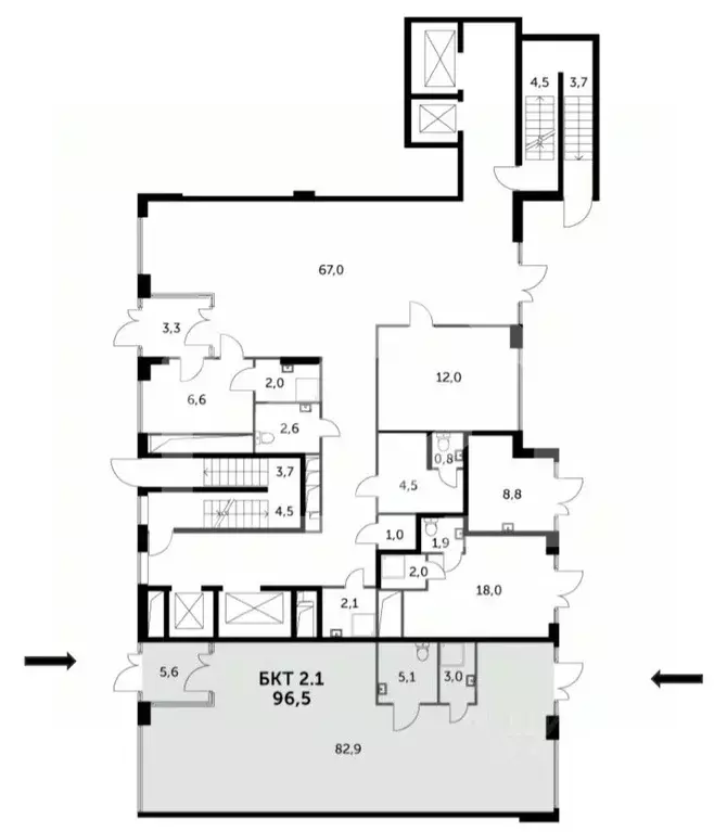 Помещение свободного назначения в Москва Шелепихинская наб., 38к5 (97 ... - Фото 2