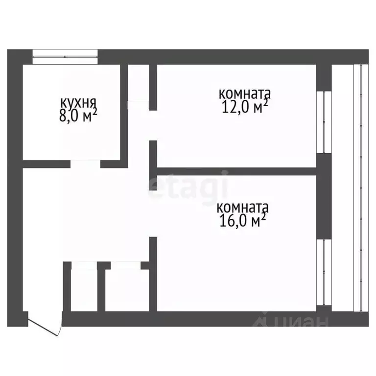 2-к кв. Воронежская область, Воронеж Южно-Моравская ул., 9 (50.0 м) - Фото 2