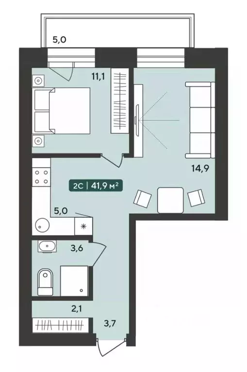 2-к кв. Новосибирская область, Мошковский район, пос. Октябрьский ... - Фото 1