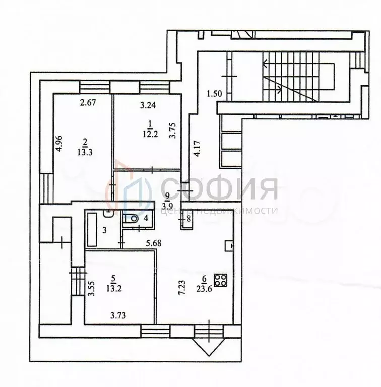 3-к. квартира, 70,4 м, 3/9 эт. - Фото 0
