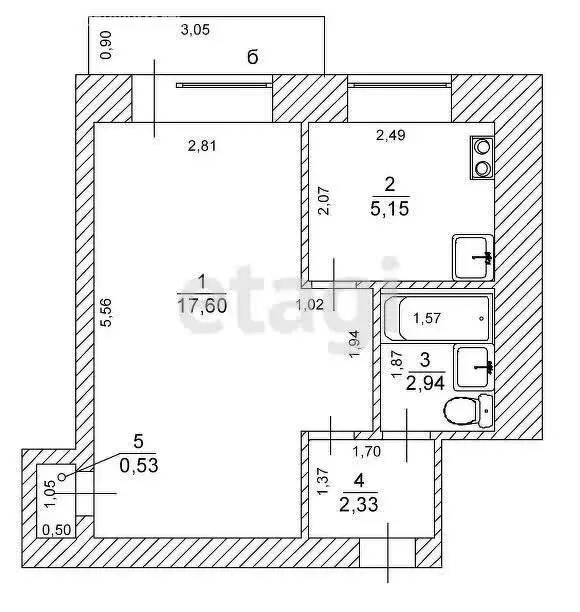 1-комнатная квартира: Ульяновск, проезд Караганова, 3 (28.6 м) - Фото 1
