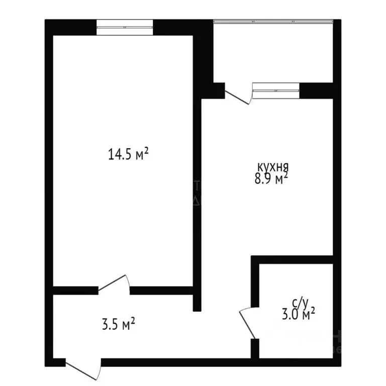 1-к кв. Тюменская область, Тюмень ул. Лесопарковая, 17 (32.0 м) - Фото 2