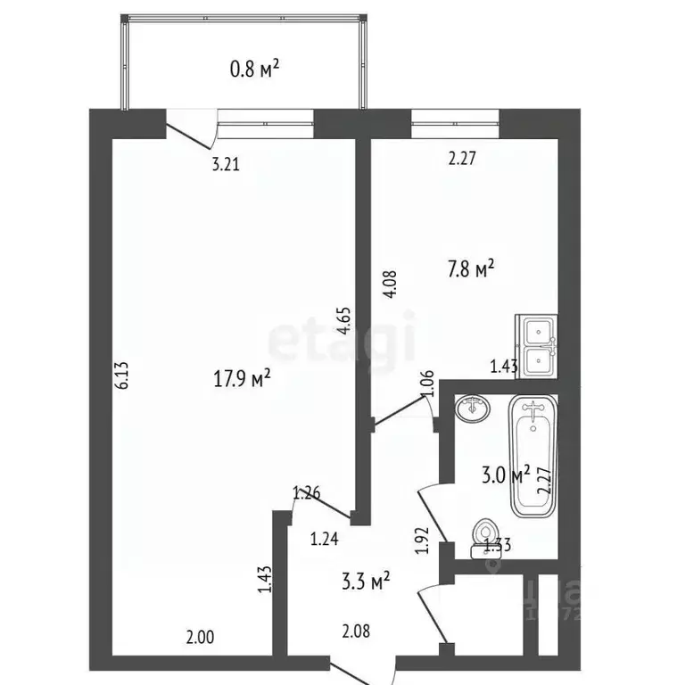 1-к кв. Башкортостан, Стерлитамак Михайловский мкр, ул. Сазонова, 2 ... - Фото 0