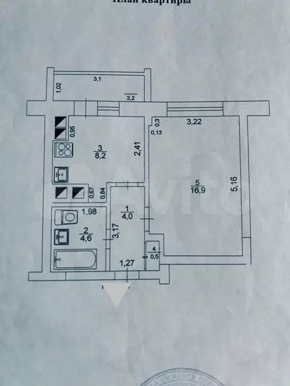 1-к. квартира, 35 м, 3/5 эт. - Фото 0
