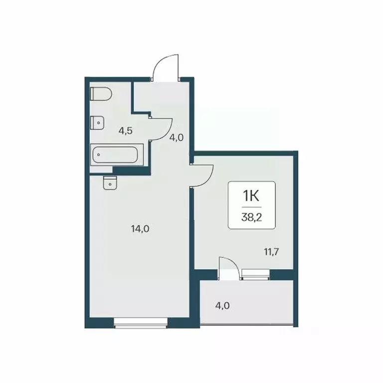 1-к кв. Новосибирская область, Новосибирск Кедровая ул., 80/3 (38.2 м) - Фото 0