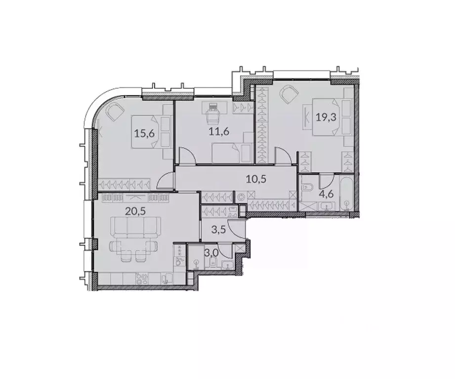 3-к кв. Москва Дубининская ул., 59к7 (88.6 м) - Фото 0