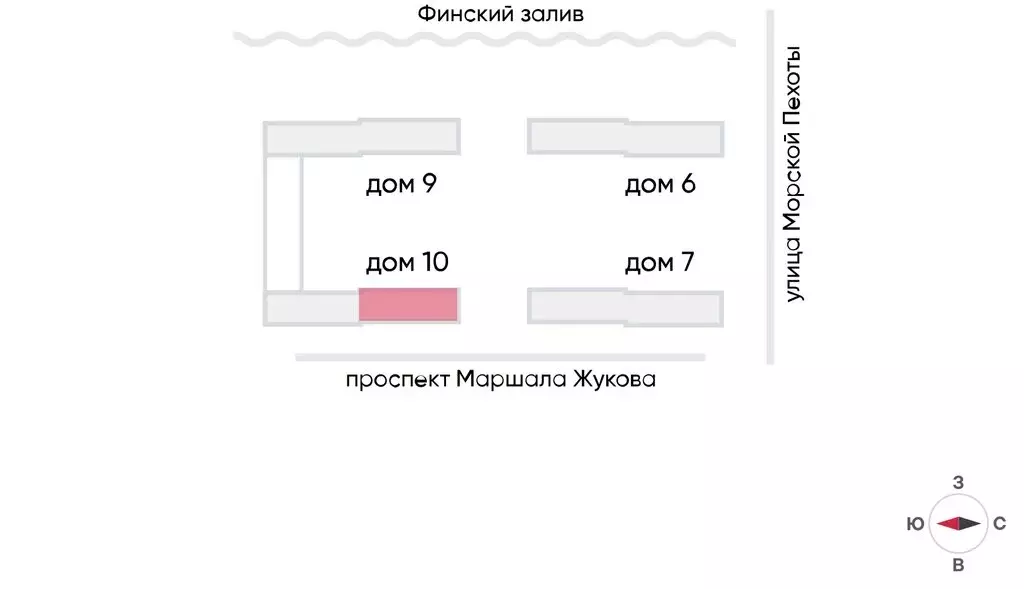 2-комнатная квартира: Санкт-Петербург, ЖК Морская Миля (47.16 м) - Фото 2