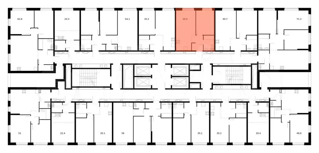 1-к. квартира, 36,9 м, 32/32 эт. - Фото 1