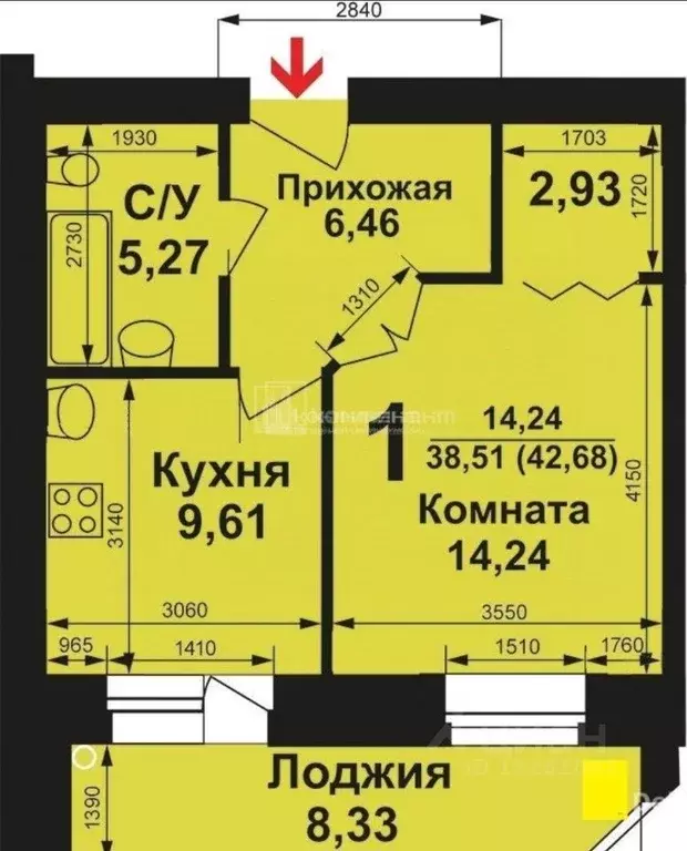 1-к кв. Владимирская область, Ковров Березовая ул., 81 (44.0 м) - Фото 1
