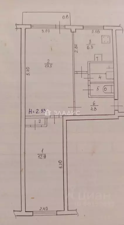 2-к кв. Карелия, Петрозаводск ул. Репникова, 27 (45.3 м) - Фото 1